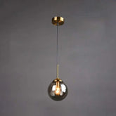 Halvtransparent Glas Enkelhuvud Minimalistisk Hänglampa